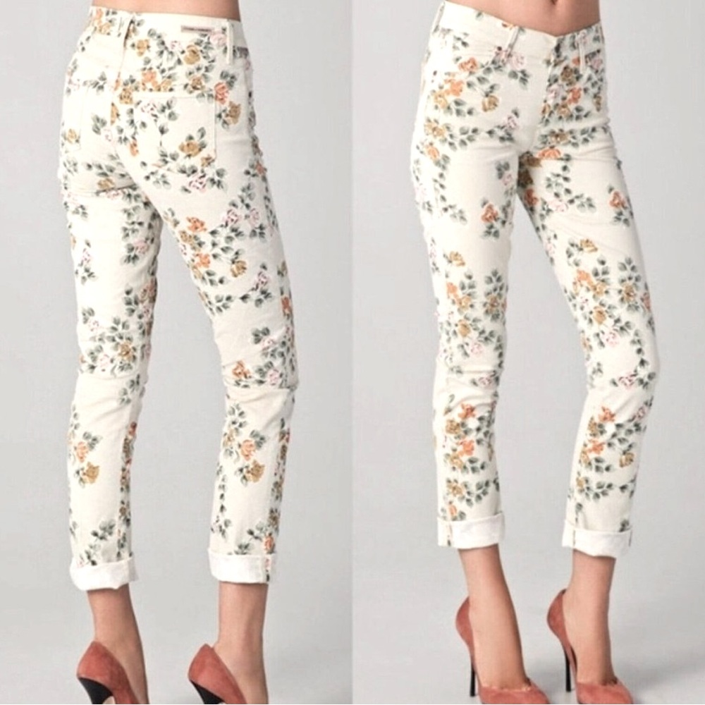 Citizens of Humanity, High Rise, Skinny Leg, Floral Print Denim, Size 25